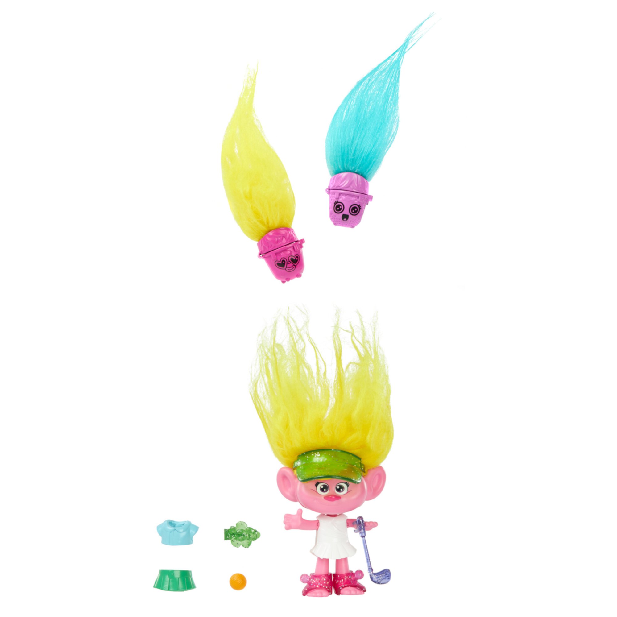 DreamWorks Trolls Band Together Hair Pops Viva Small Doll & Accessories, Toys Inspired by the Movie Trolls