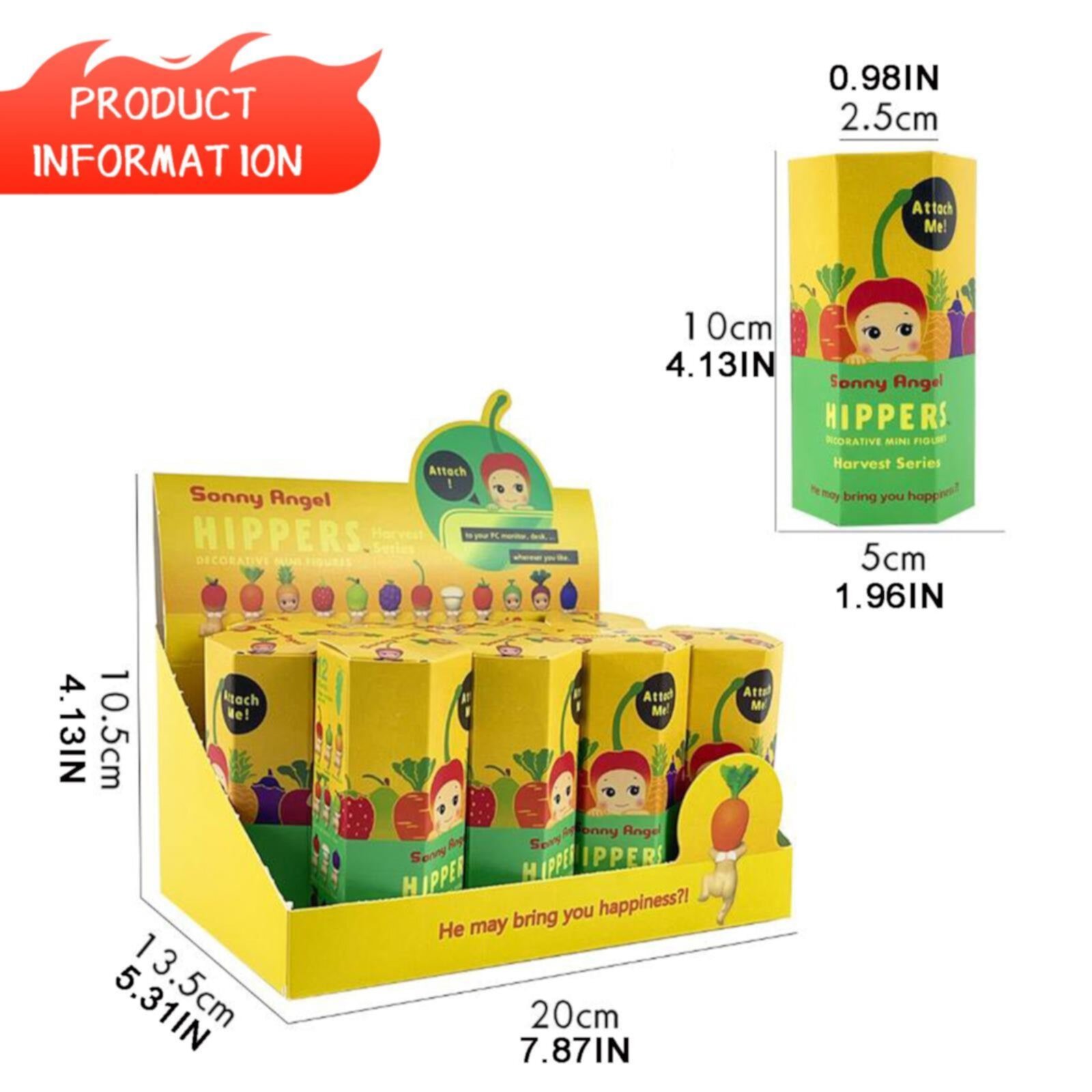 Sonny Angel HIPPERS Fruit Series - Original Mini Figure/Limited Edition - 1 Sealed Blind Boxes - Surprise Random Figures - Cute Phone Accessories for Christmas and Birthday Gifts GBRCGHM