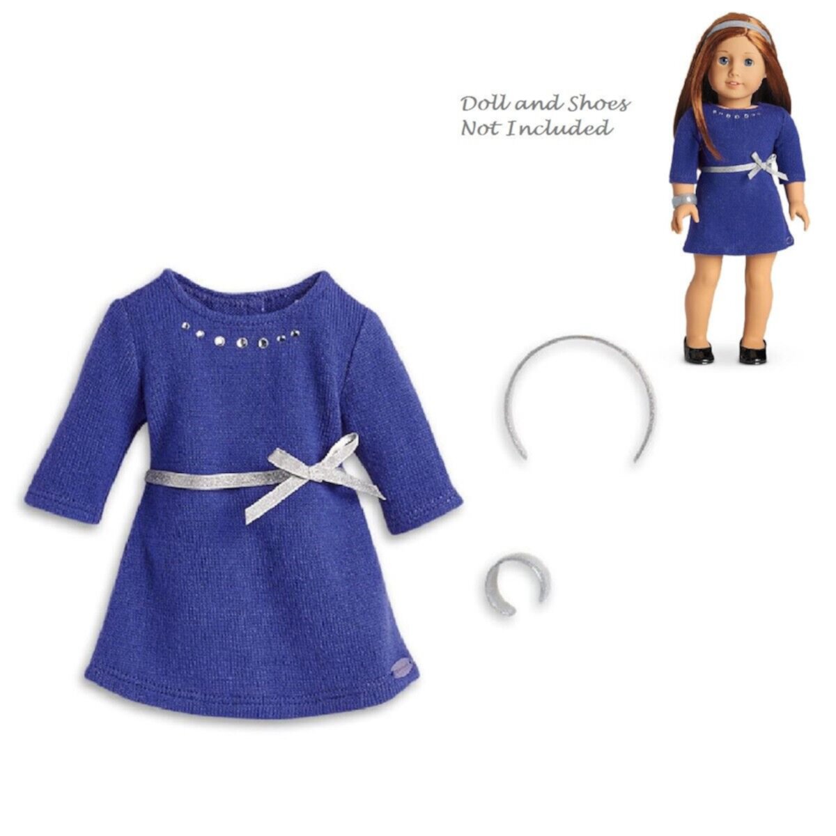 American Girl Doll Blue Rhinestone Studded Dress for 18 Inch Truly Me Dolls (Doll Not Included) American Girl