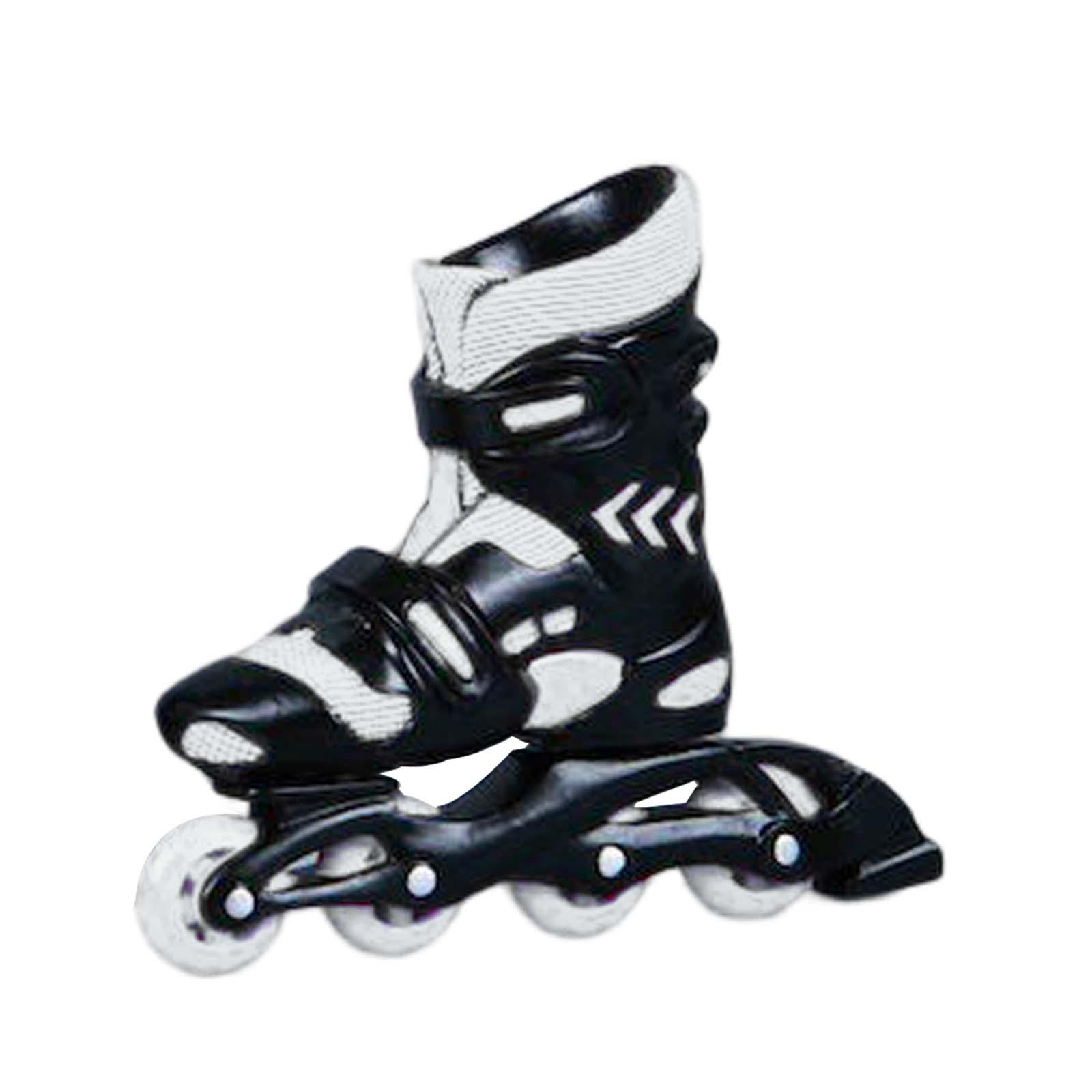 Fashion 1:6 Scale Roller Skates Collection Toys,Miniature Shoes Model for 12" Male Figures Dress up Accs White MERIGLARE