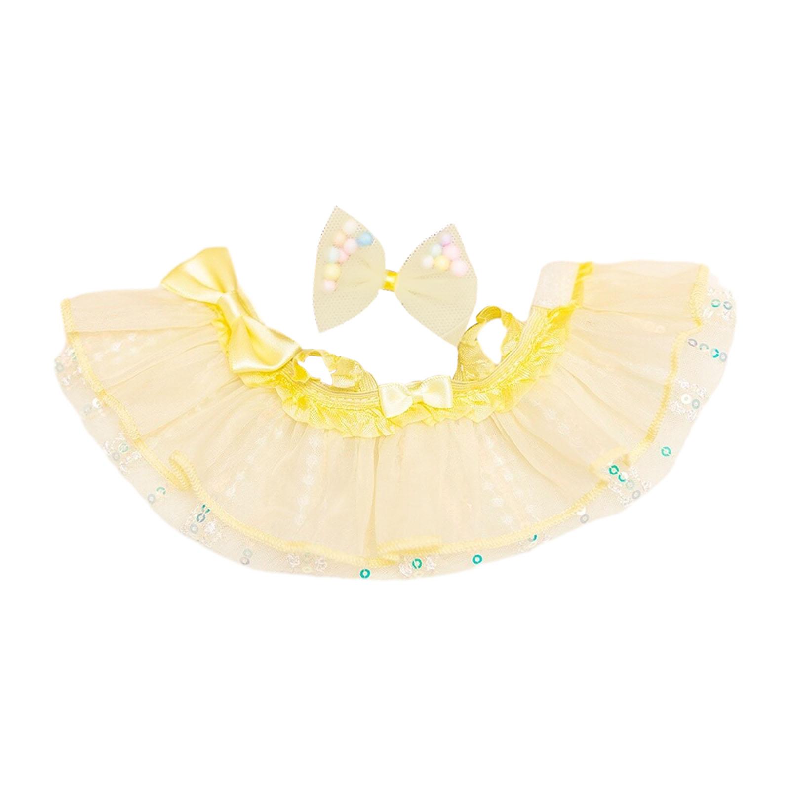 shamjina Mini 6 inch Doll Clothes Hair Accessories Doll Clothes for Dolls Cloth Dolls yellow Shamjina