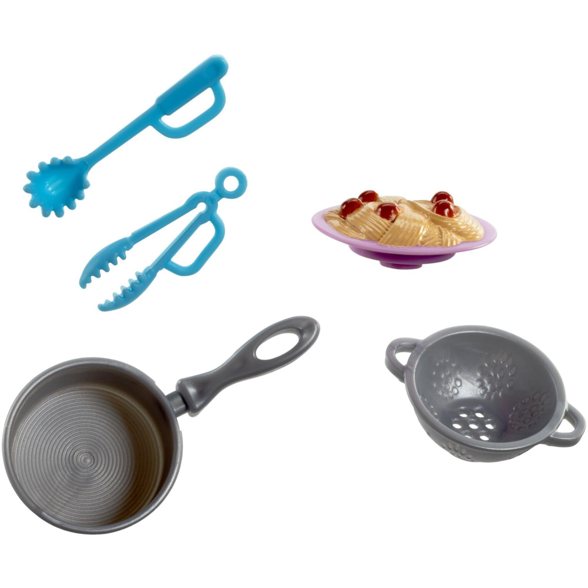 Barbie Pasta & Meatballs Cooking Food-Themed Accessory Set Barbie