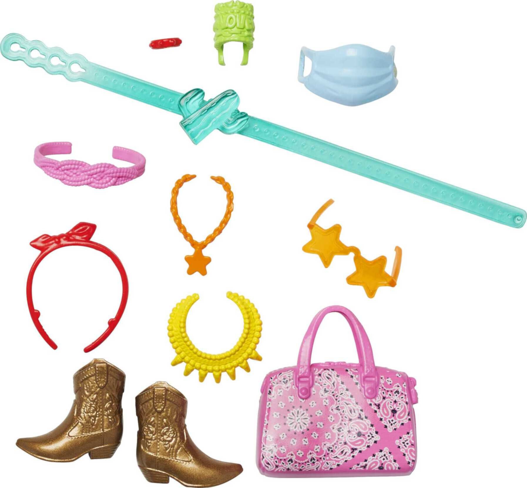 Barbie Travel Fashion Pack, 11 Accessories for Dolls Including Camera, Passport & Neck Pillow Barbie