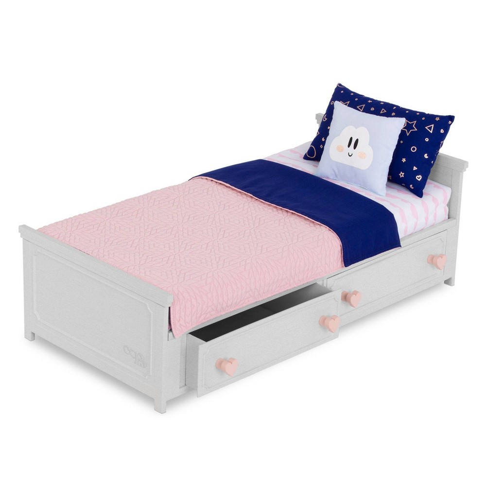 Our Generation Starry Slumbers Platform Bed Furniture Accessory Set for 18" Dolls Our Generation