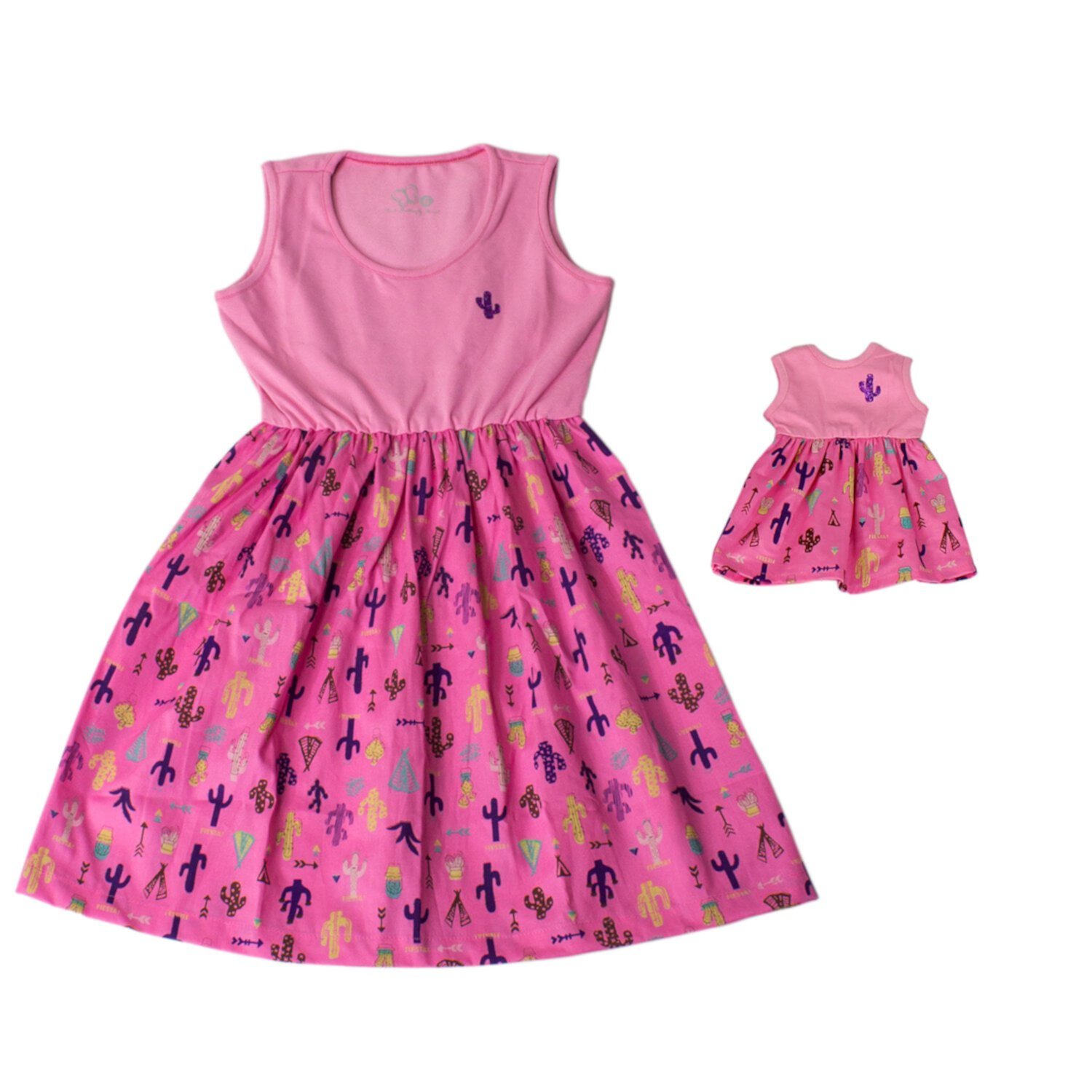 Girl & Doll Matching Kaptus Set - Size 10 Pink Butterfly Closet