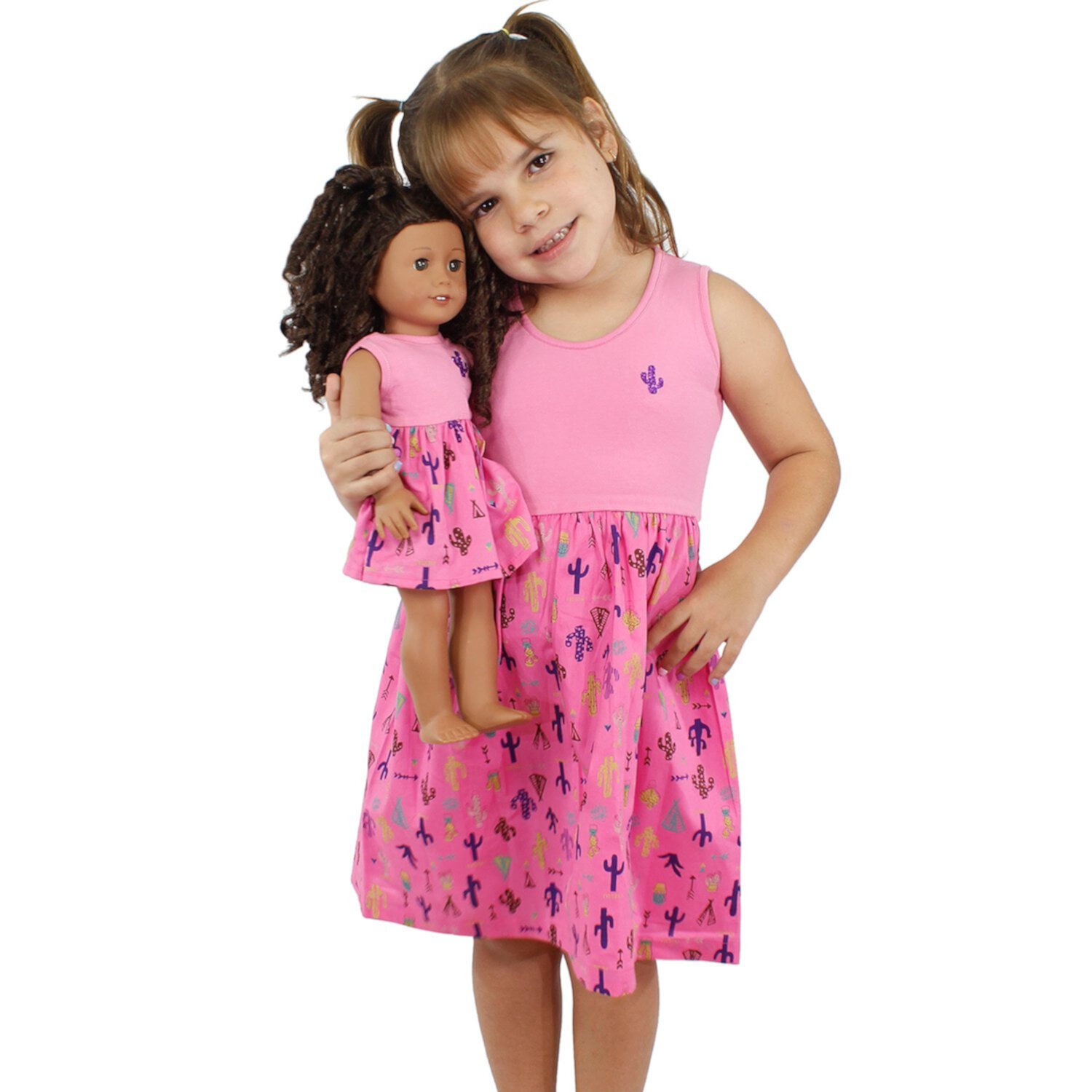 Girl & Doll Matching Kaptus Set - Size 10 Pink Butterfly Closet