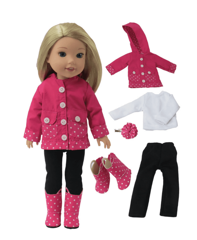 Silver Puffer Jacket for 14 Inch Dolls American Fashion World American Fashion World