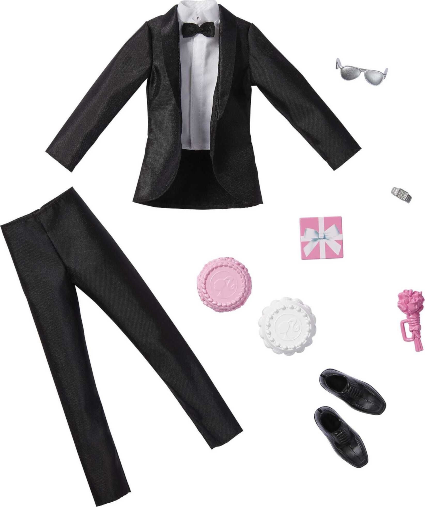 Barbie Ken Wedding Fashion Pack, Set with Tuxedo & 7 Accessories, Doll Clothes Barbie