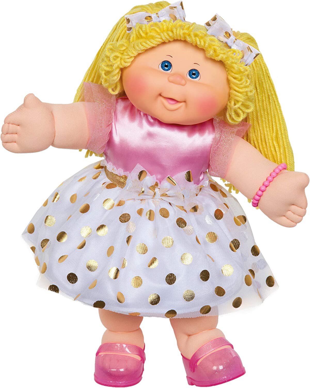 Cabbage Patch Kids Classic Doll with Real Yarn Hair, 16" - Original Vintage Retro Style Adoptable Baby Doll - Officially Licensed - Gift for Girls - Blonde/Blue Eyes Cabbage Patch Kids