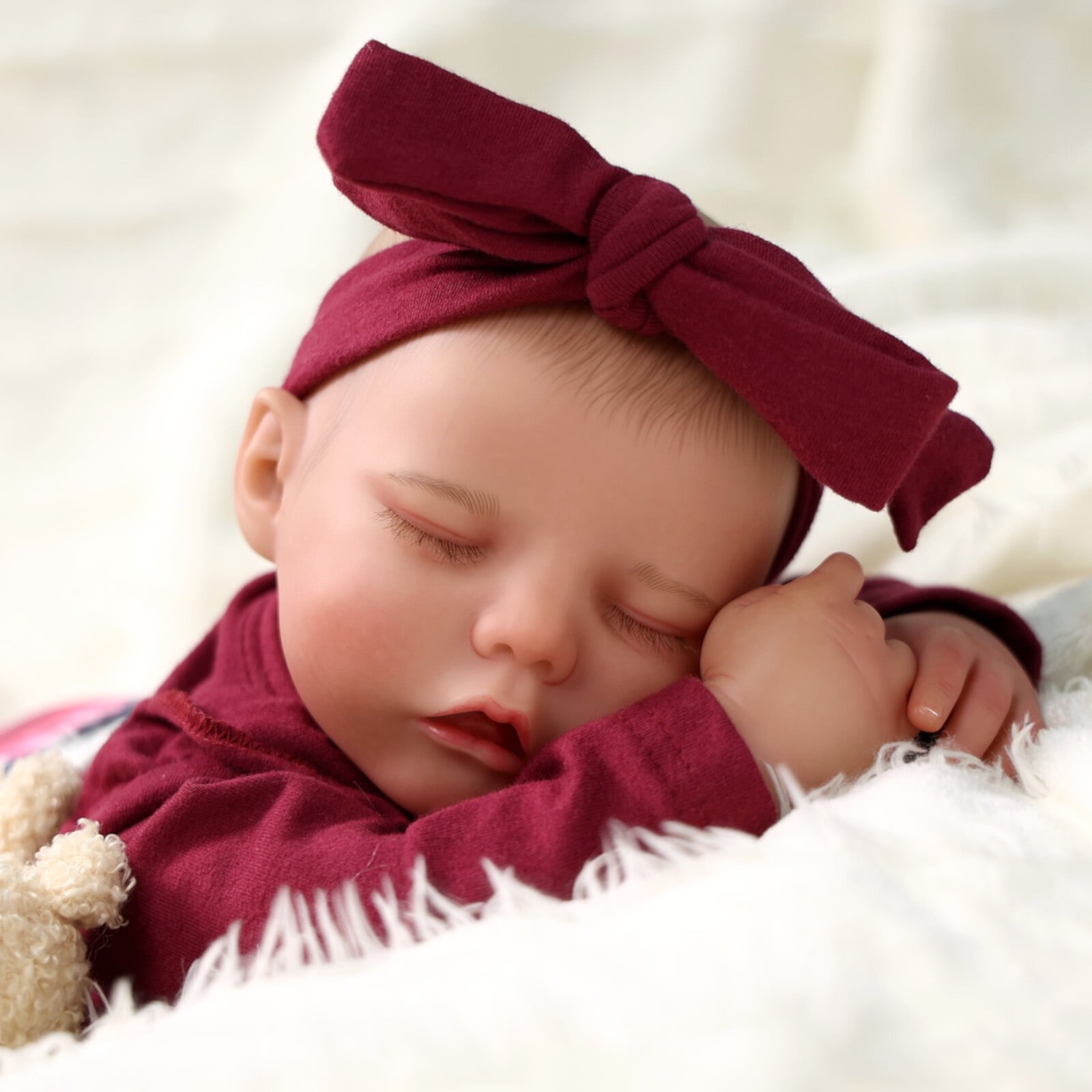 Realistic 17" Newborn Truly Reborn Baby Doll Girl Full Silicone Vinyl Body Real Life Baby Dolls for Kids 3+ Rsgdolls