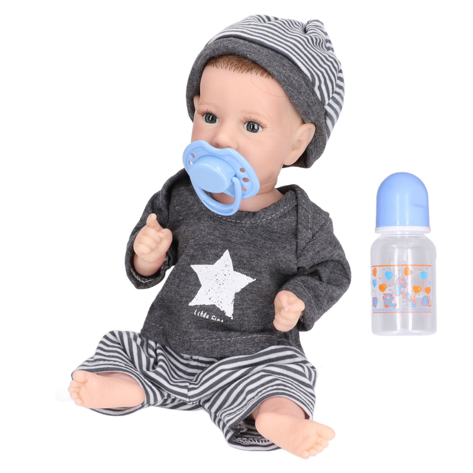 Newborn Baby Doll, Comfortable Touching Delicate Eyelashes Lifelike Reborn Baby Dolls Adorable For Home Play Boy Eotvia