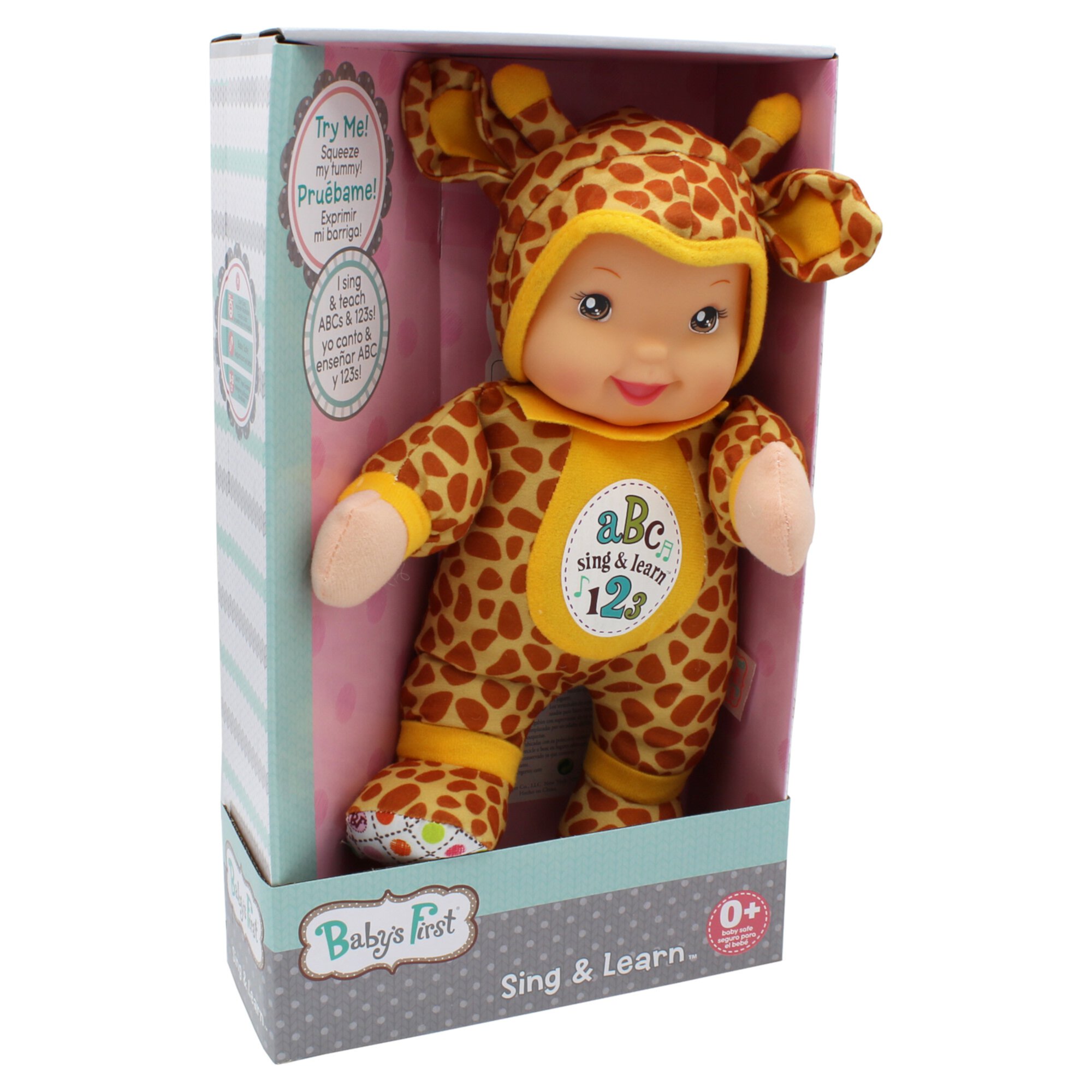 Goldberger Doll baby's First Sing & Learn Giraffe Bi-Lingual (English/Spanish) Baby's First