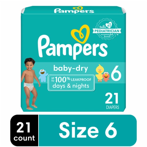 Pampers Baby Dry Baby Diapers Size 6 (35+ lbs) Pampers