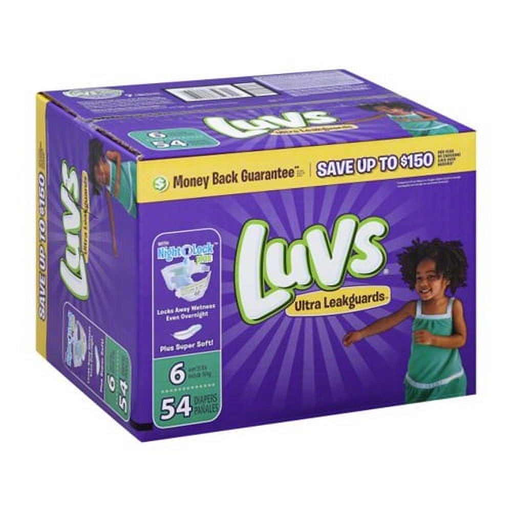 Luvs Ultra Leakguards Diapers, Size 6, 54 Ea Luvs