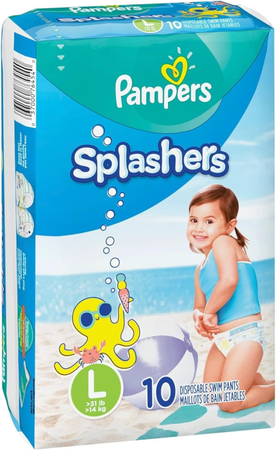 Splashers Swim Diapers Disposable Swim Pants Large 10 Count Pampers