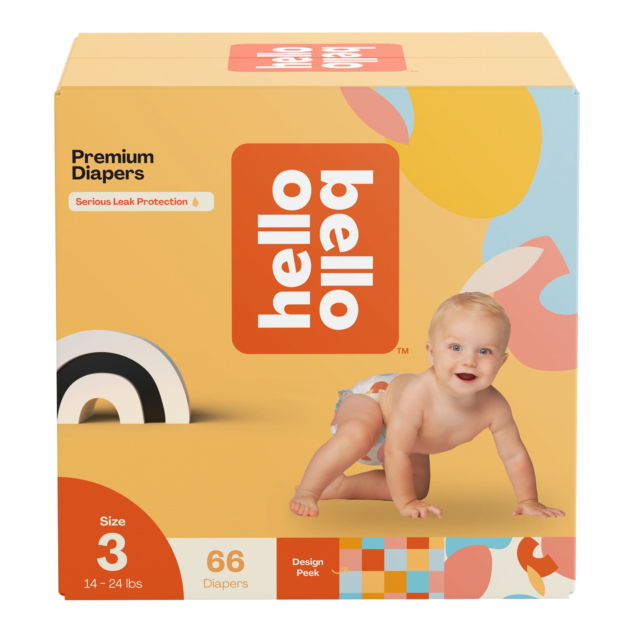 Hello Bello Premium Baby Diapers, Infant Size 3 Honeysuckle 66ct (Select for More Options) Hello Bello