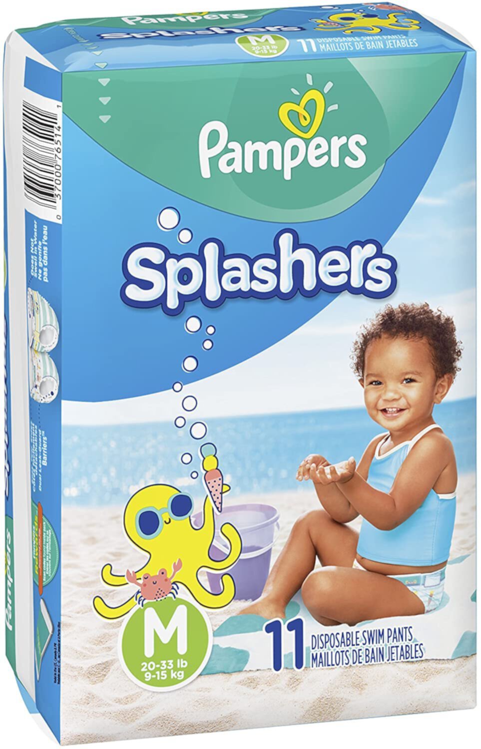 Pampers Splashers Swim Diapers Disposable Swim Pants, Medium 20-33 lb, 11 Count Pampers