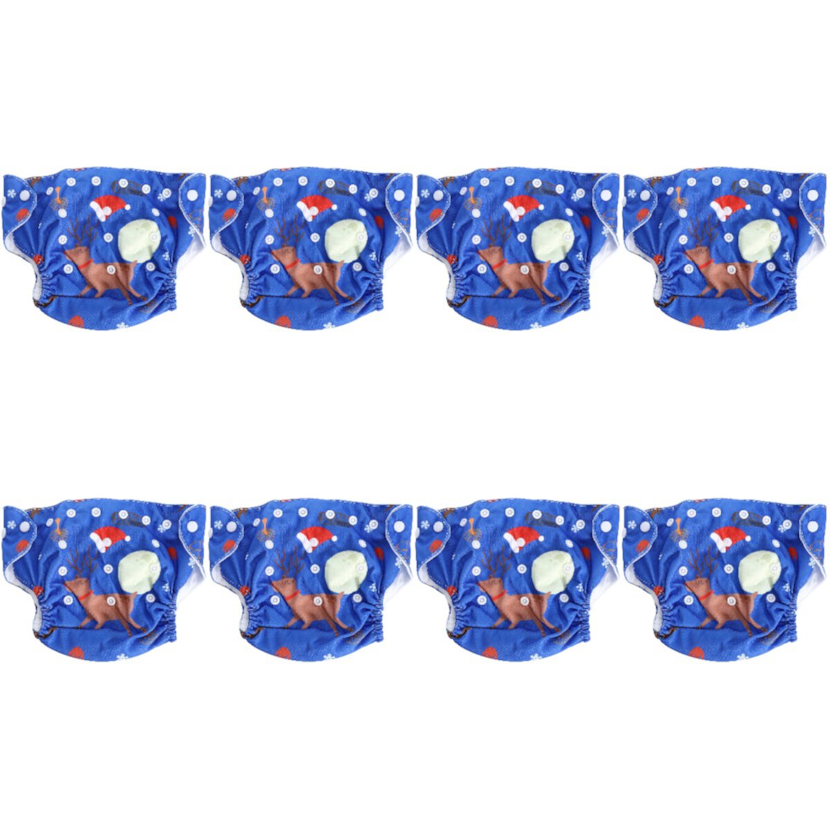 Gregiular 8 pcs Waterproof Nappy Pants Adjustable Baby Diaper Pants Potty Training Pants Gregiular