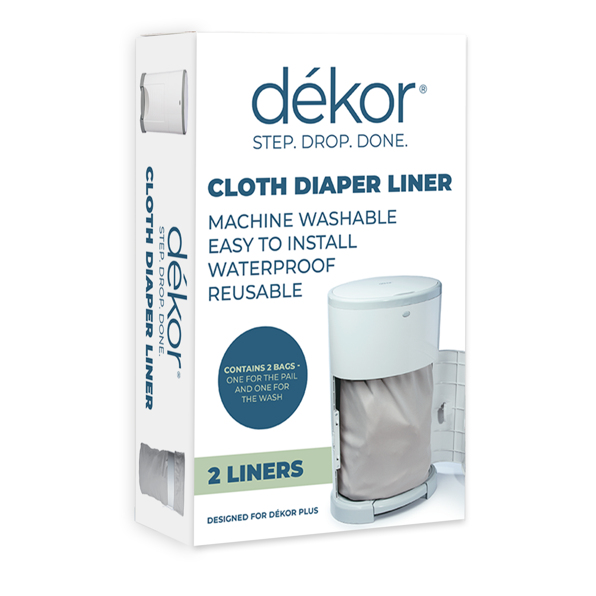 Dekor Cloth Diaper Liner | 2 Count | Gray DEKOR