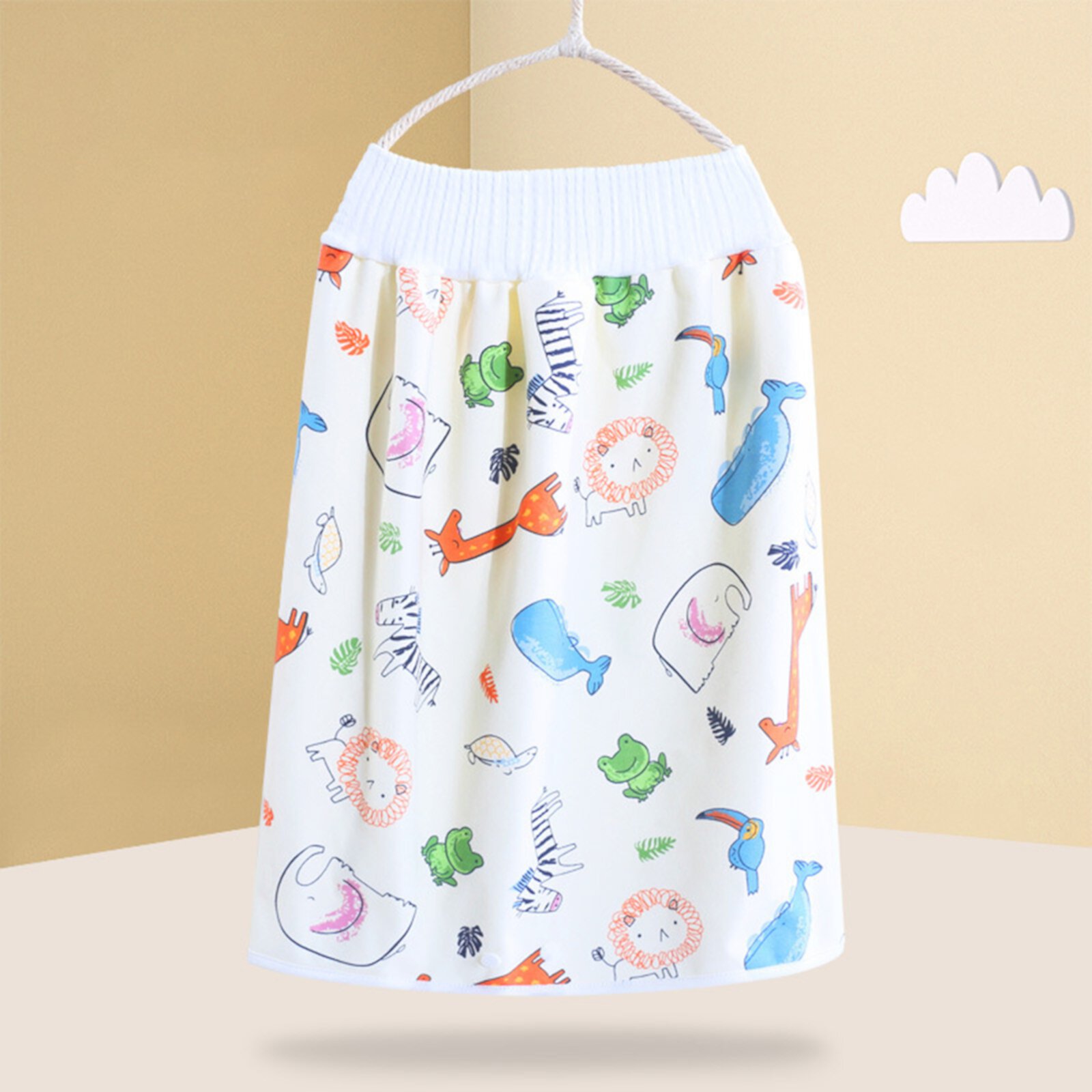 Herrnalise Toddler Baby Boys Girls Cotton Cute Cartoon Pattern Waterproof Impermeable Leakproof Diaper Pants Skirt 0-8 Years Deals Herrnalise