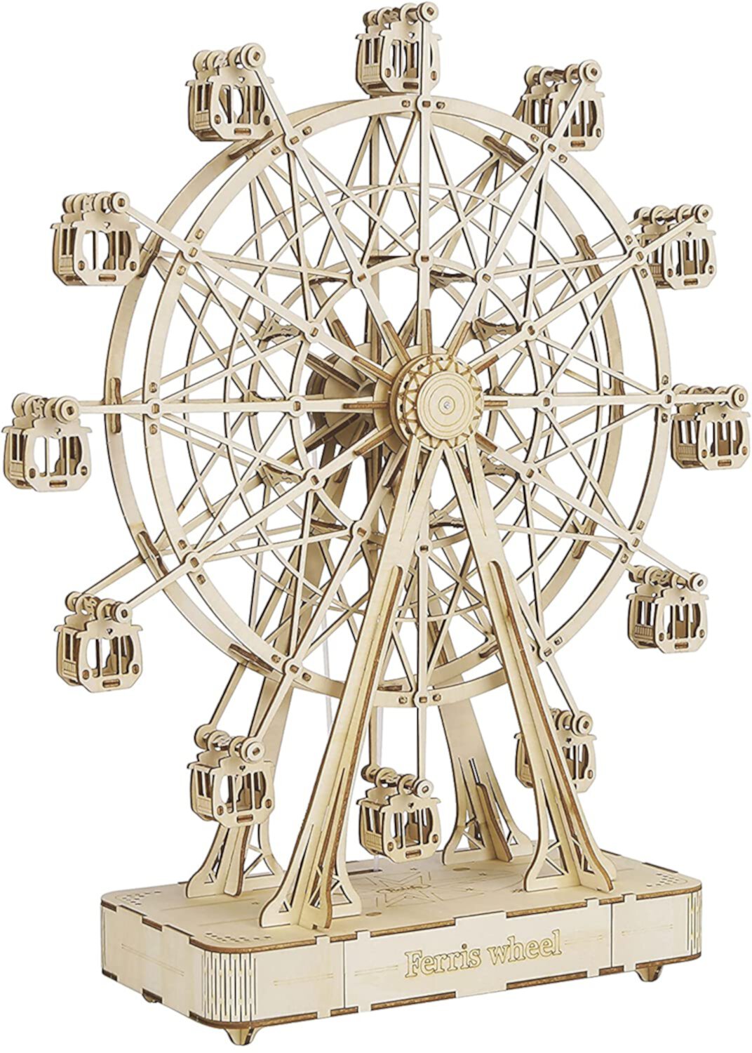 ROKR 3D Jigsaw Wooden Puzzles Ferris Wheel Music Box Toy Model to Build Building Kit Gift for Boys Girls Birthday Christmas ROKR