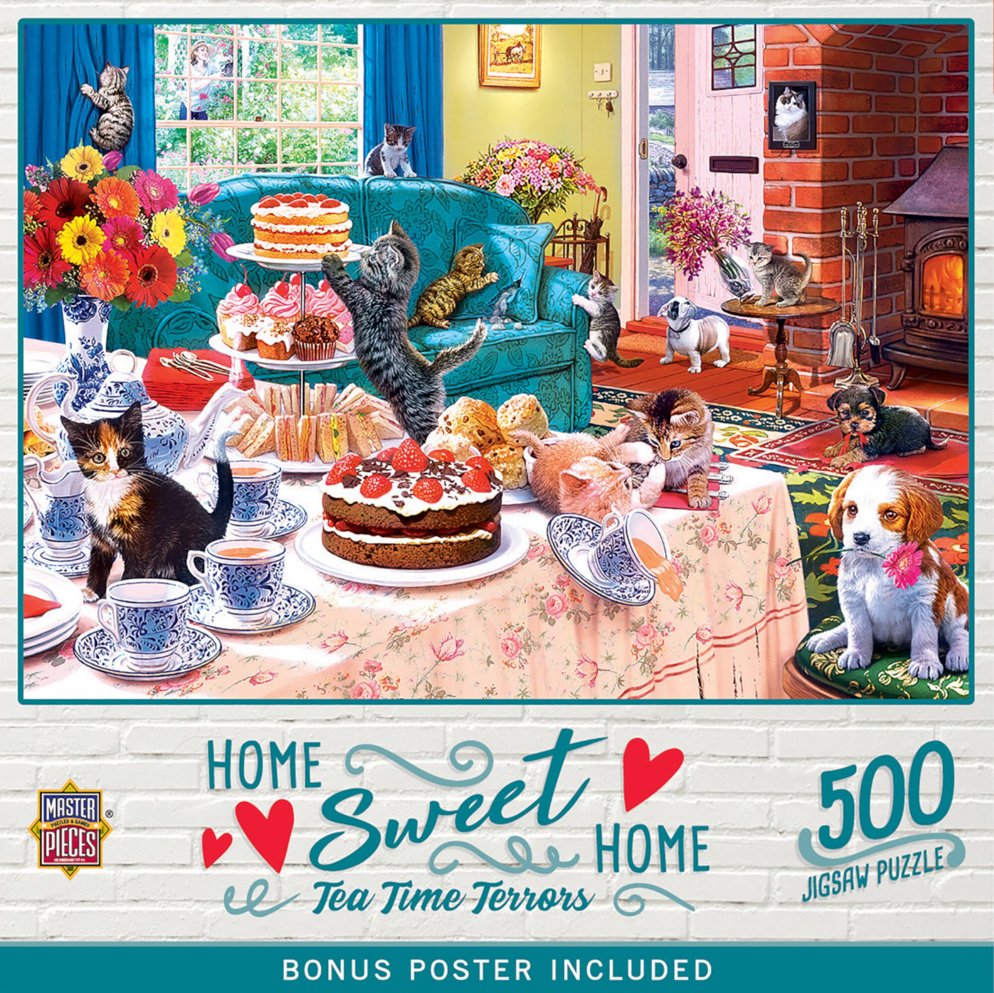 MasterPieces 500 Piece Jigsaw Puzzle - Tea Time Terrors - 15"x21" Visit the MasterPieces Store