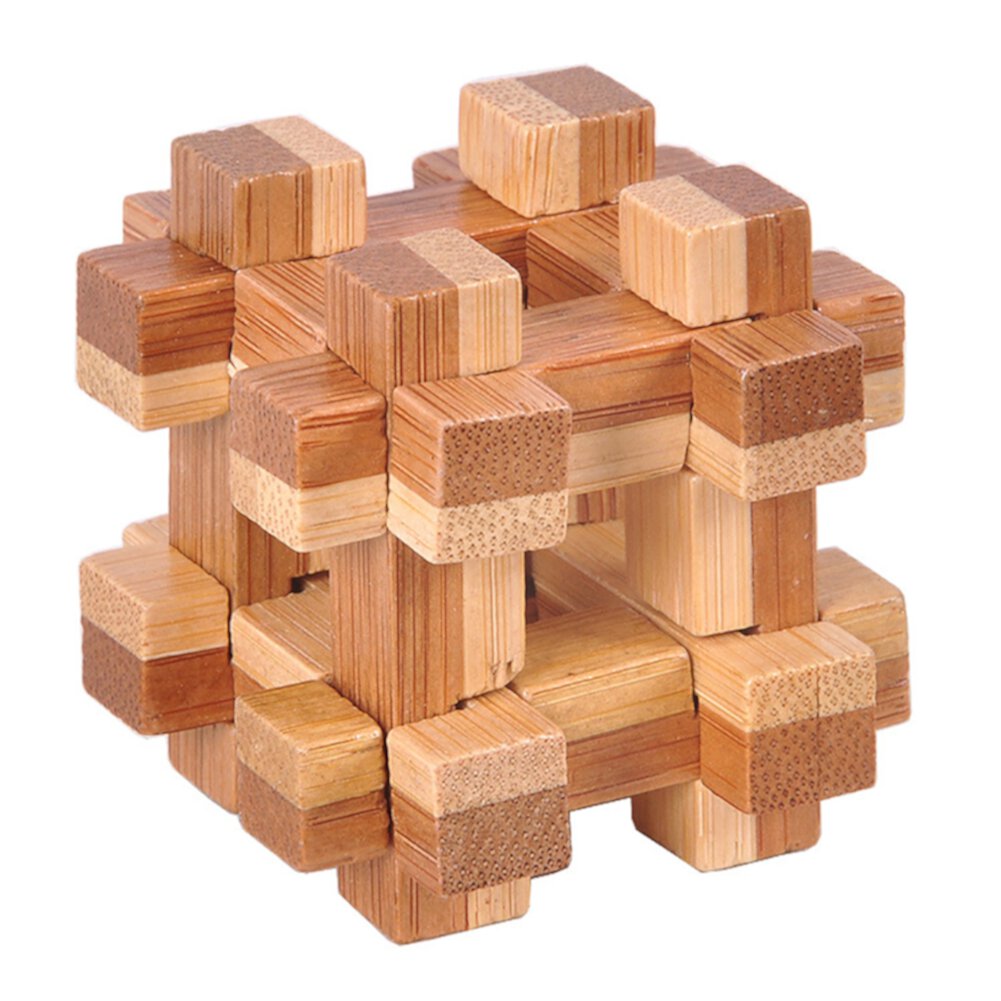 Bamboo Wooden Puzzles Games Burr Puzzles Jigsaw Lock 3D Handmade Brain Teaser Intellectual Educational Toys for Kids Adults ASHION