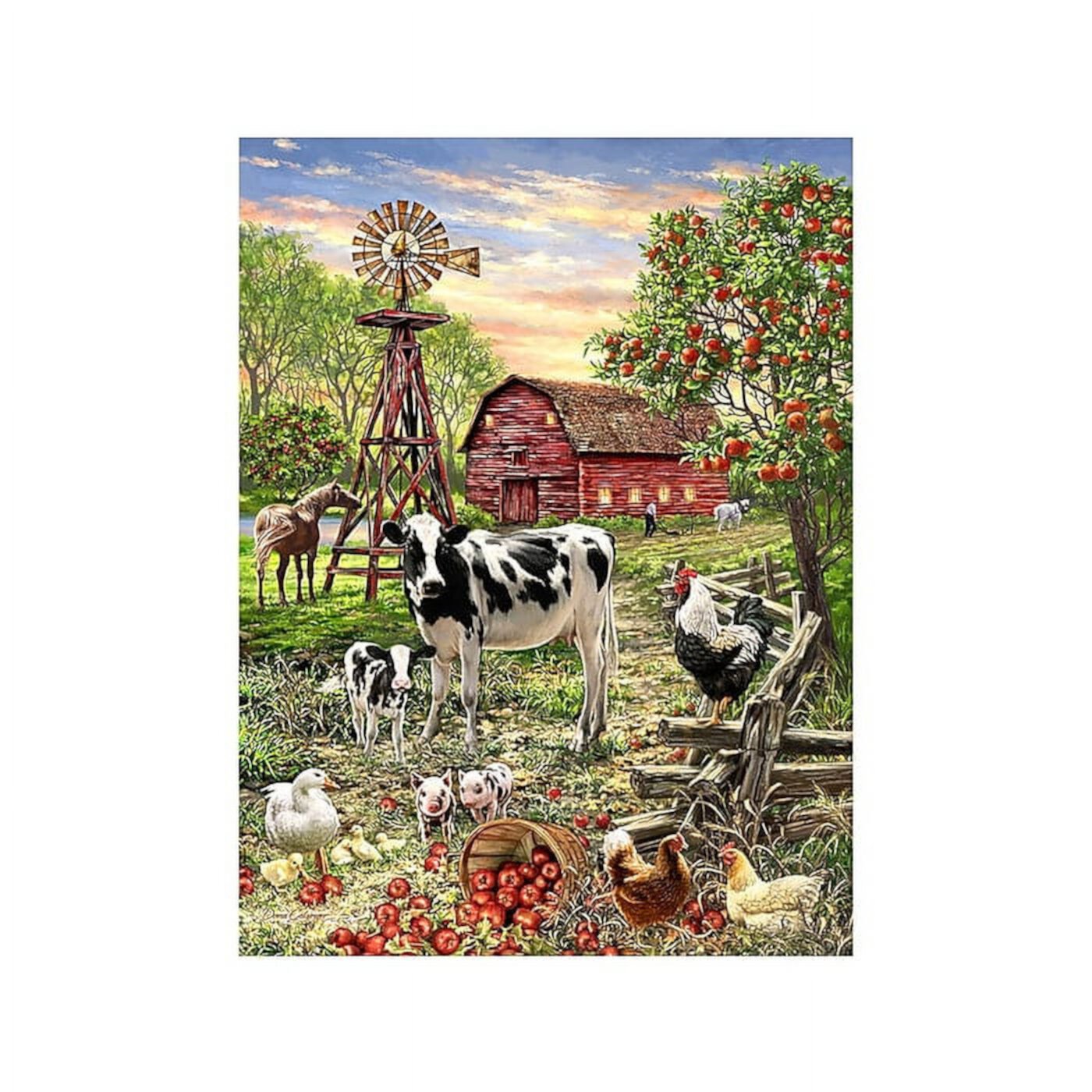 Springbok's 36 Piece Jigsaw Puzzle Barnyard Animal - Made in USA Springbok Puzzles