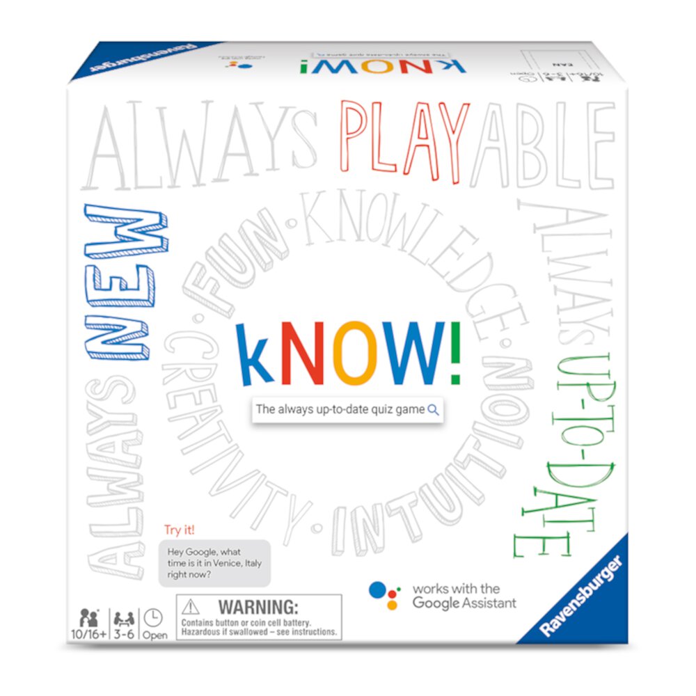 Ravensburger - Google kNOW! Family Board Game, The Always Up-to-Date Quiz Game, 3-6 Players, Ages 10+ Ravensburger