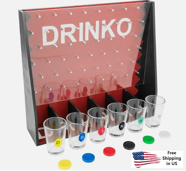 DRINKO SHOT GAME- Fairly Odd Novelties - Fun Social Shot Glass Party Game Unbrand