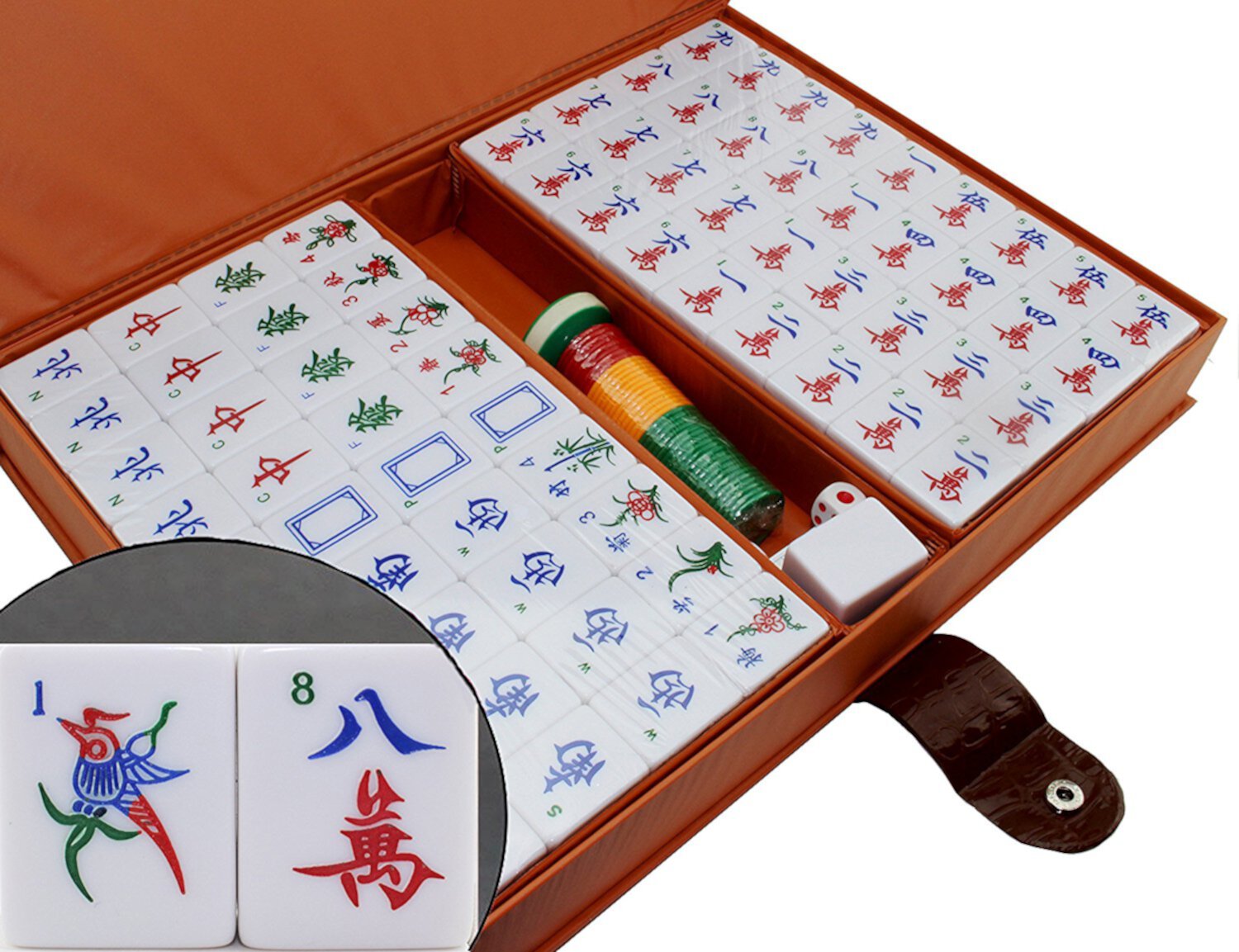 Chinese Numbered X-Large Tiles Mahjong Set. 144 Tiles 1.5 " Easy-To-Read Game set / Complete set weighs 13 pounds. Gift / Birthday (Mah-Jongg, Mah Jongg, Majiang) C12462 Smiling JuJu