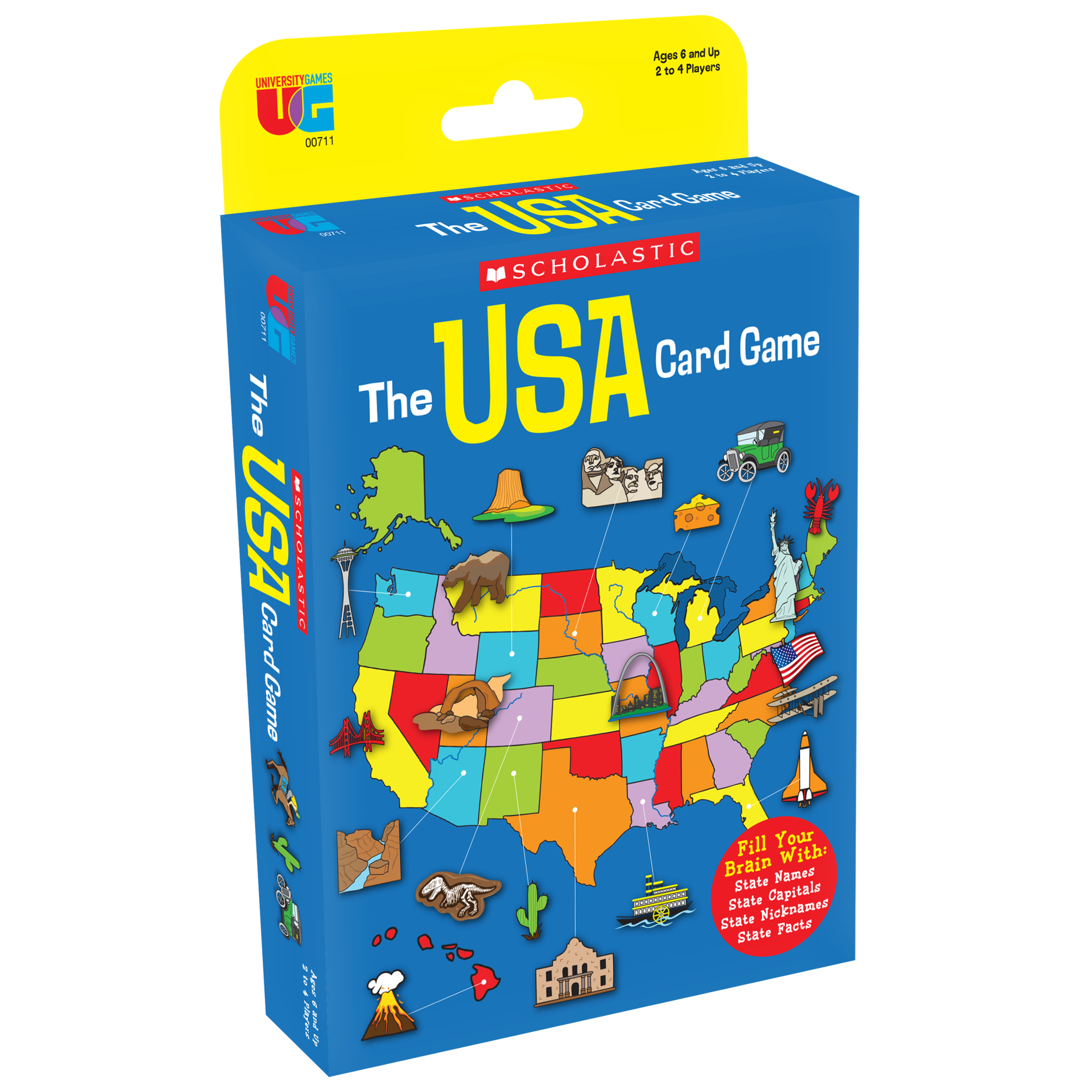 Scholastic USA Travel Card Game from University Games, for Ages 6 and Up University Games