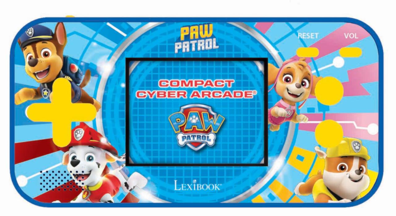 LEXiBOOK Paw Patrol Chase Compact Cyber Arcade Portable Console, 150 Games, LCD, Red/Blue 4 years and up Lexibook