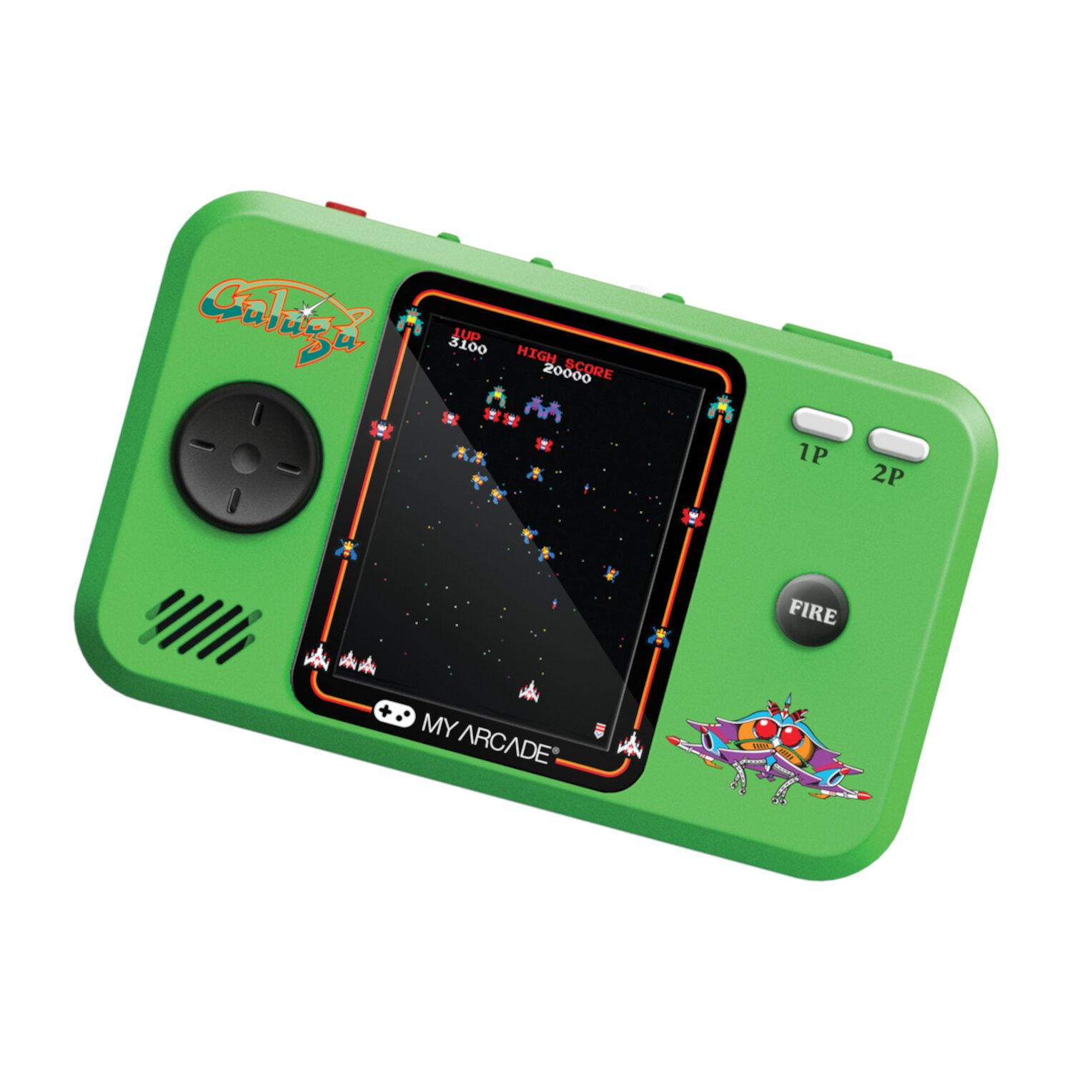 Pocket Player Pro Galaga Portable Gaming System (2 Games in 1) My Arcade