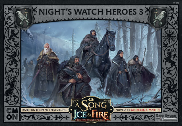 A Song Of Ice And Fire Miniatures Game: Night's Watch Heroes 3 CMN SIF315 CMON