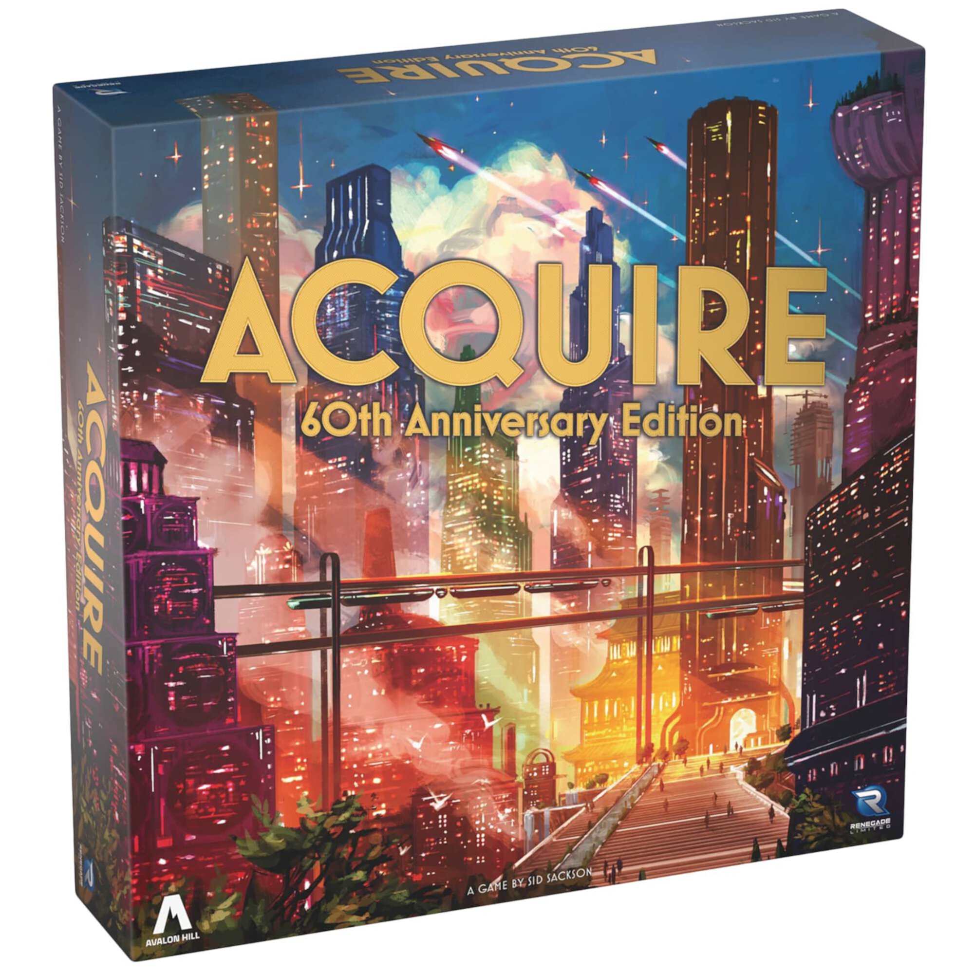 Renegade Game Studios: Acquire 60th Anniversary Edition - Deluxe Components, Finance Game Of Speculation & Strategy, Ages 12+, 2-6 Players, 90 Min Renegade Game