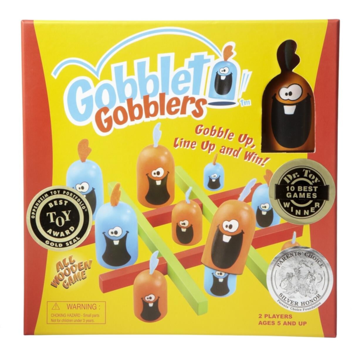 Gobblet Gobblers Wooden Board Game | Bundle of 10 Each Blue Orange