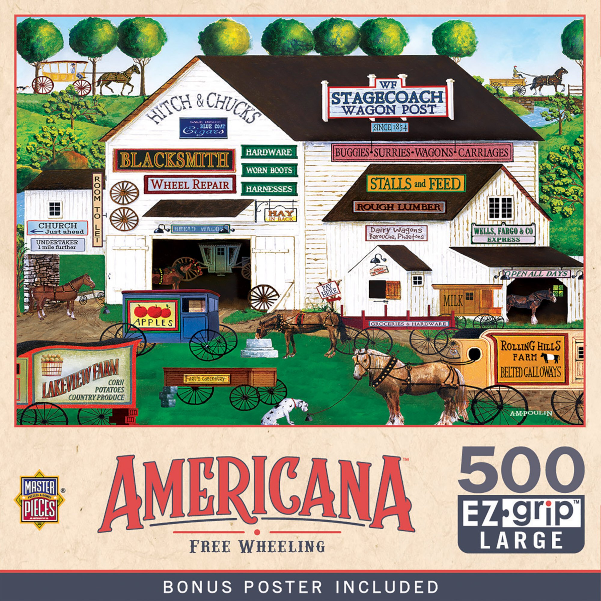 MasterPieces 500 Piece EZ Grip Puzzle - Free Wheeling - 19.25"x26.75" Visit the MasterPieces Store