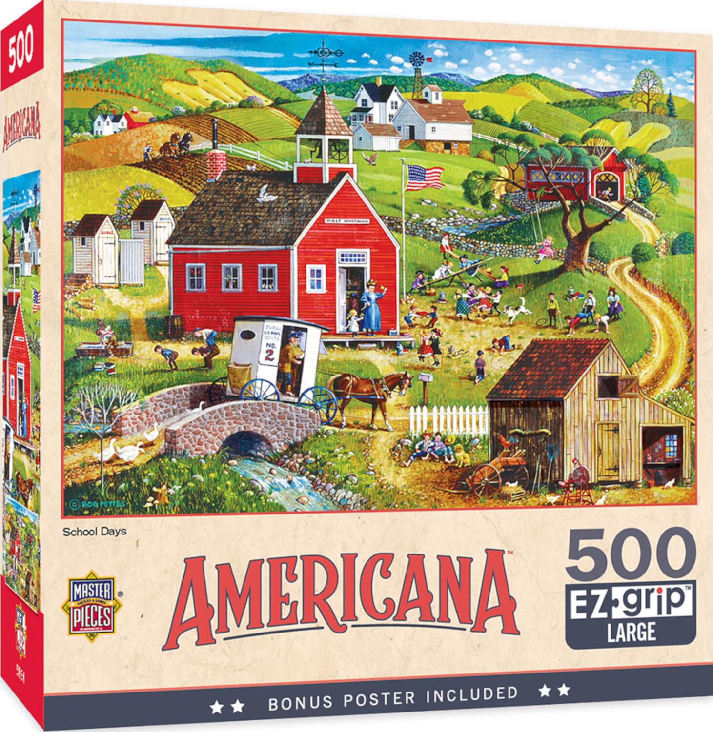 MasterPieces 500 Piece EZ Grip Jigsaw Puzzle - School Days - 19.25"x26.75" Visit the MasterPieces Store