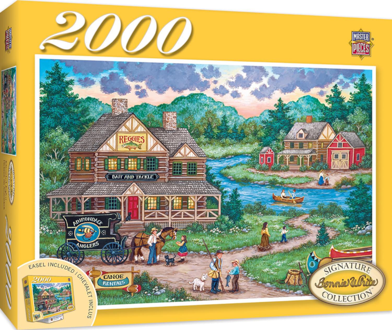 MasterPieces 2000 Piece Jigsaw Puzzle - Adirondack Anglers - 39"x27" Visit the MasterPieces Store