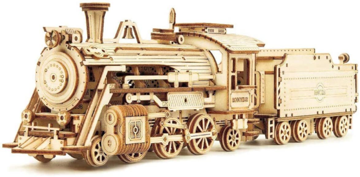 ROKR 3D Wooden Puzzle for Adults-Mechanical Car Model Kits,Unique Gift for Kids on Birthday/Christmas Day(1:16 Scale) ROKR