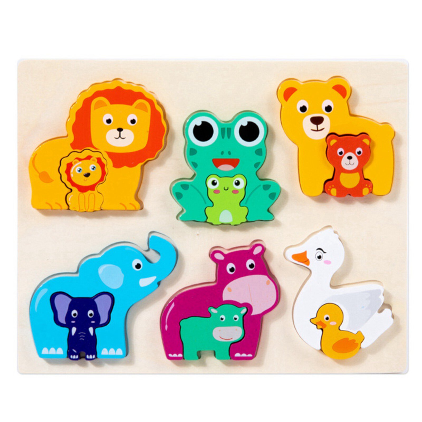 GYRATEDREAM Wooden Puzzles for Toddlers, Infant Baby Educational Learning Toys,Animal Puzzles For Kids Ages 2+ Gyratedream