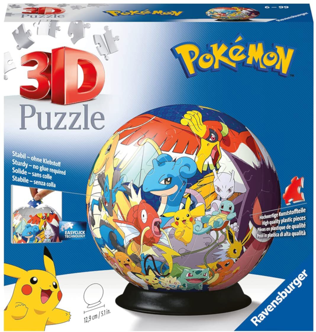 Ravensburger 3D Puzzle 11785 - Puzzle Ball Pokmon - 72 pieces - Puzzle Ball for Pokmon fans Ravensburger