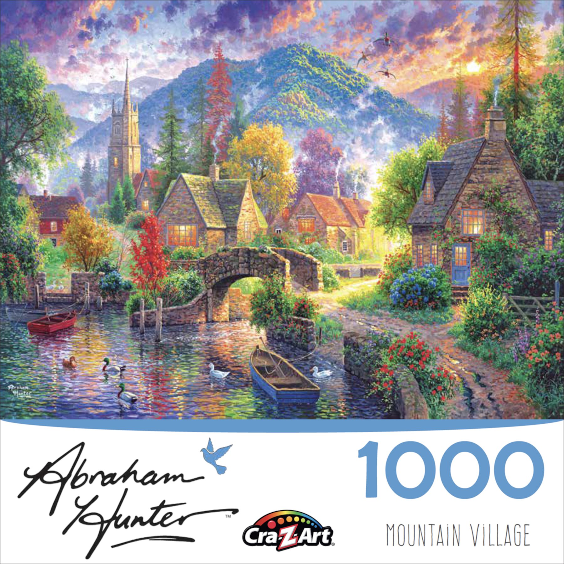 Cra-Z-Art Abraham Hunter 1000-Piece Mountain Village Adult Jigsaw Puzzle Cra-Z-Art