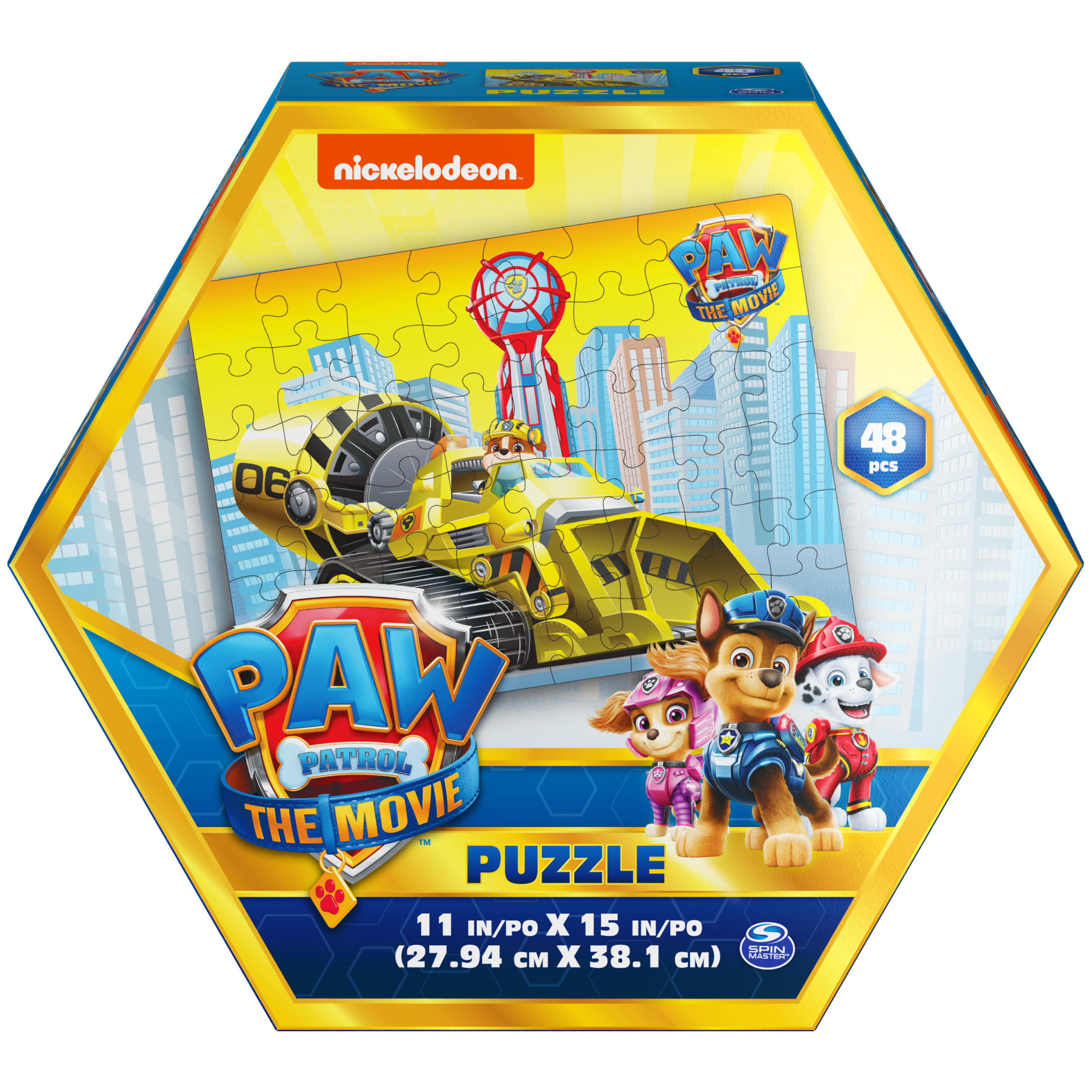 PAW Patrol the Movie, 48 Piece Jigsaw Puzzle for Kids Ages 4 and up, Rubble Spin Master Games