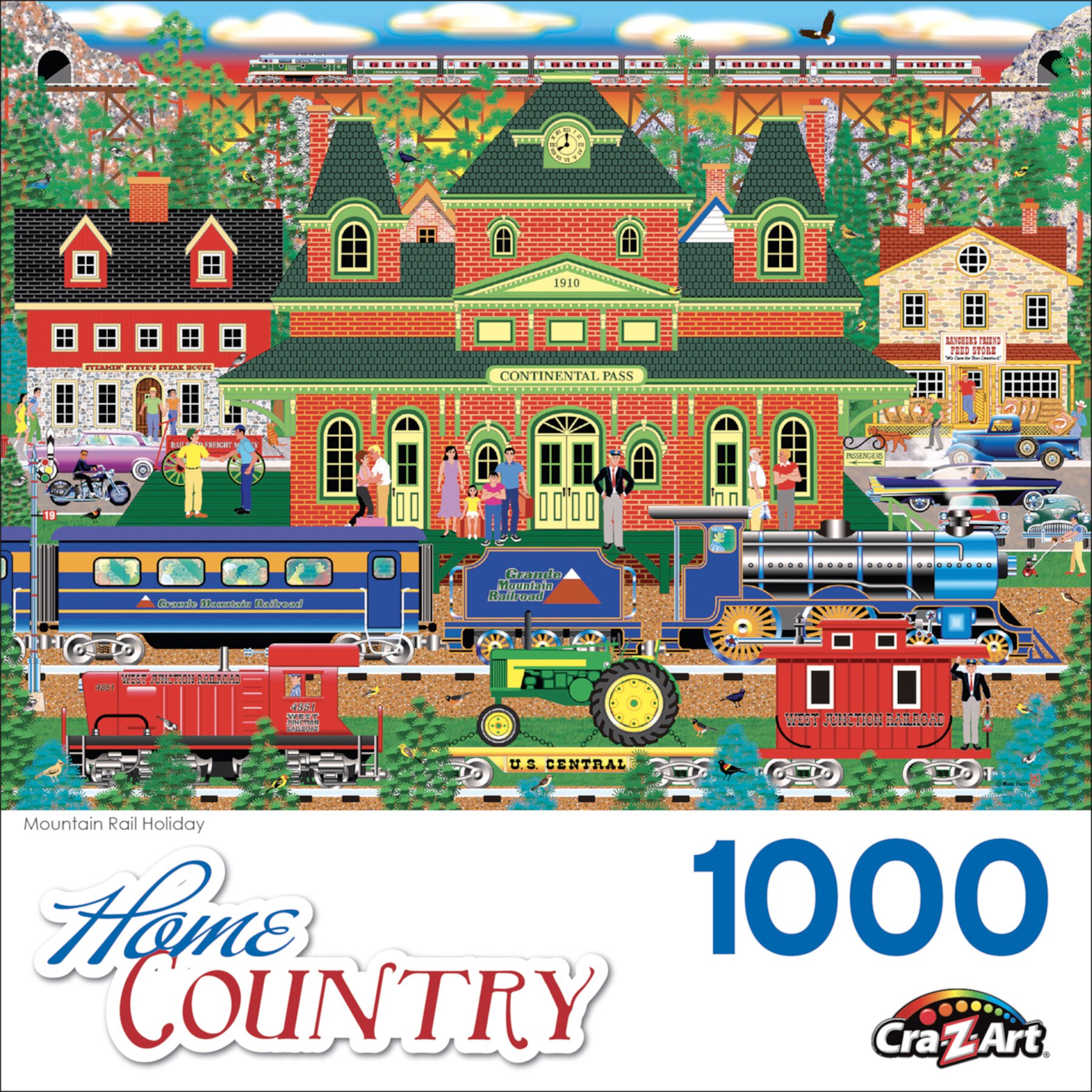 Cra-Z-Art Home Country 1000-Piece Mountain Rail Holiday Jigsaw Puzzle Cra-Z-Art