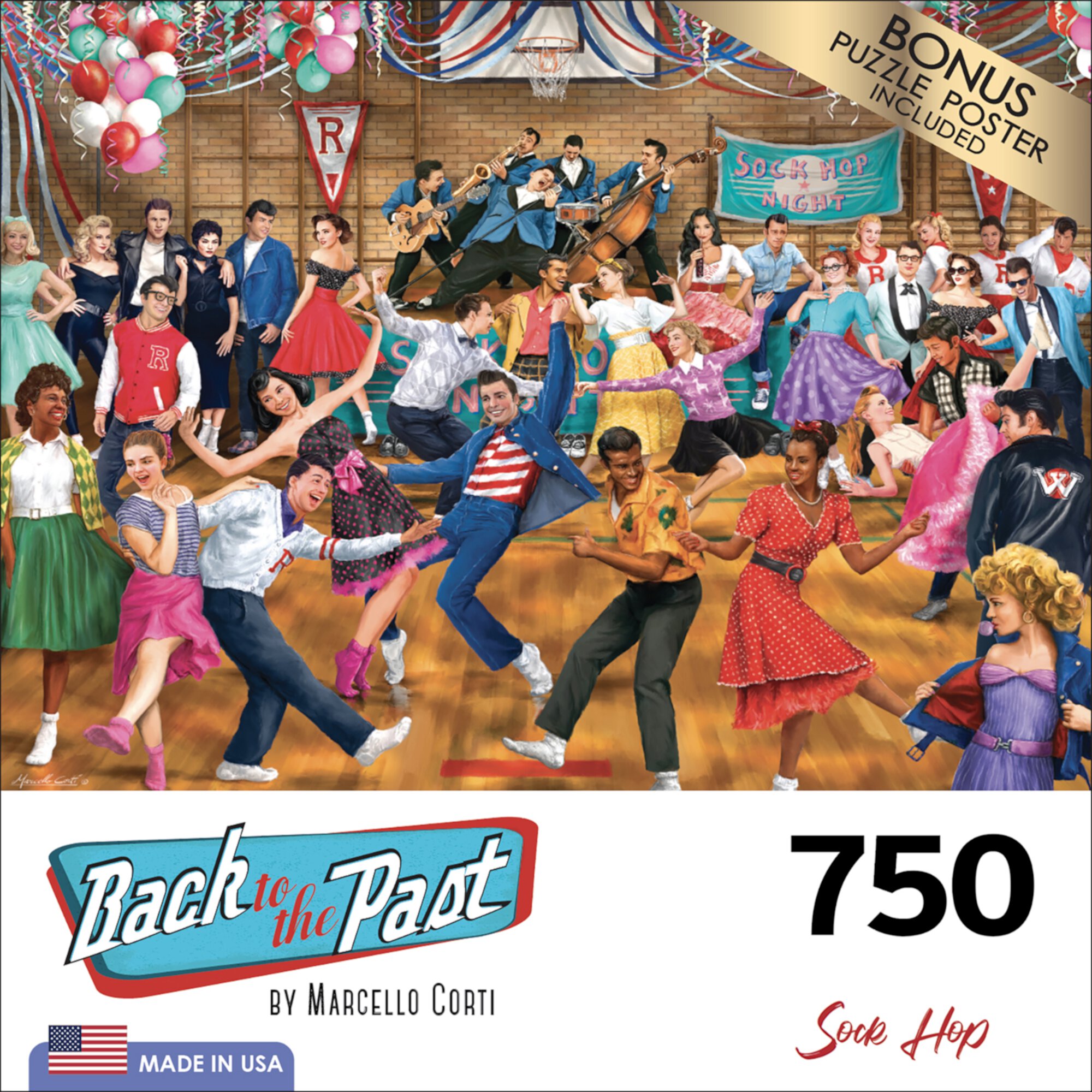 Cra-Z-Art Back to the Past 750-Piece Sock Hop Adult Jigsaw Puzzle Cra-Z-Art