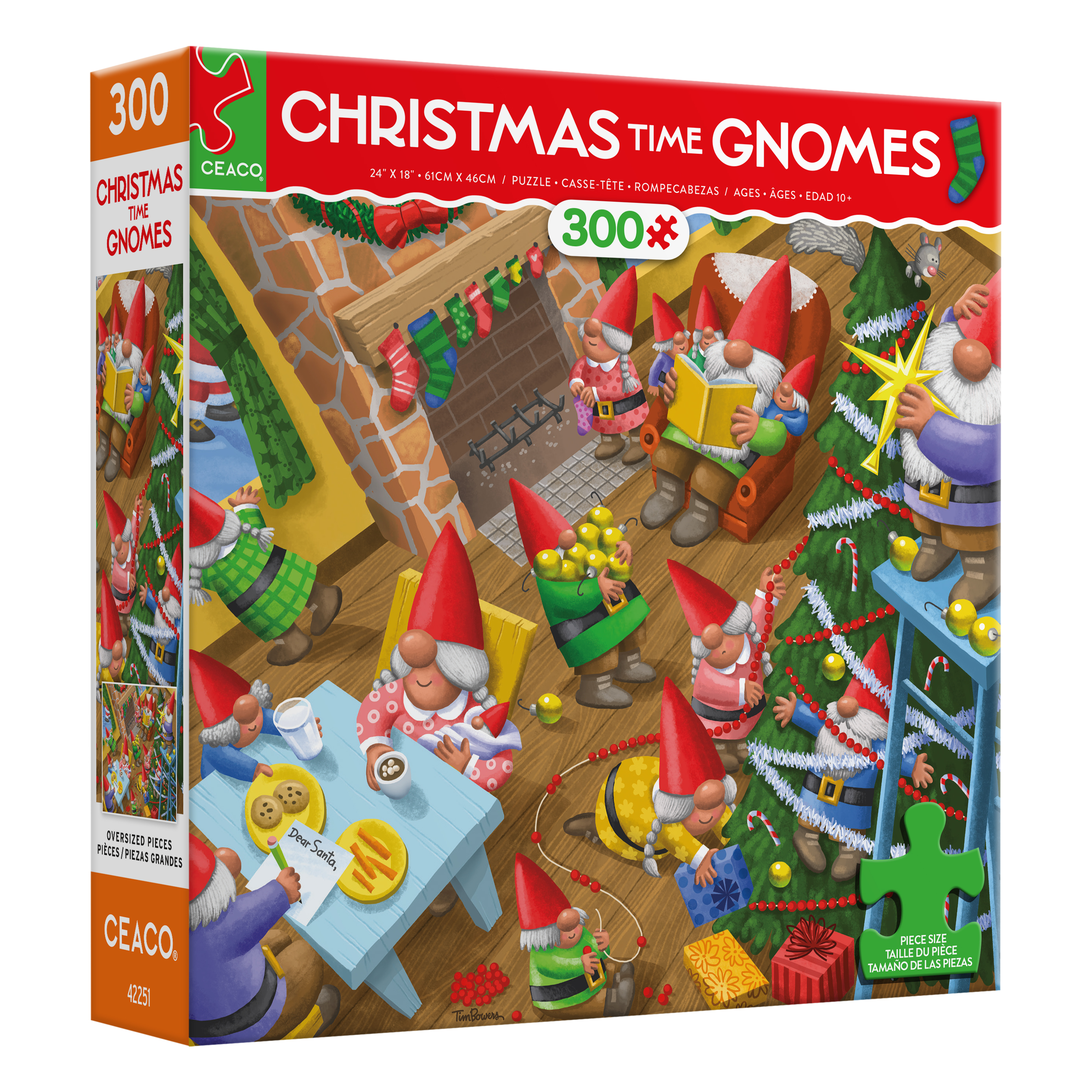 Ceaco Christmas Time Gnomes Disney Pixar 300 Piece Interlocking Jigsaw Puzzle Ceaco