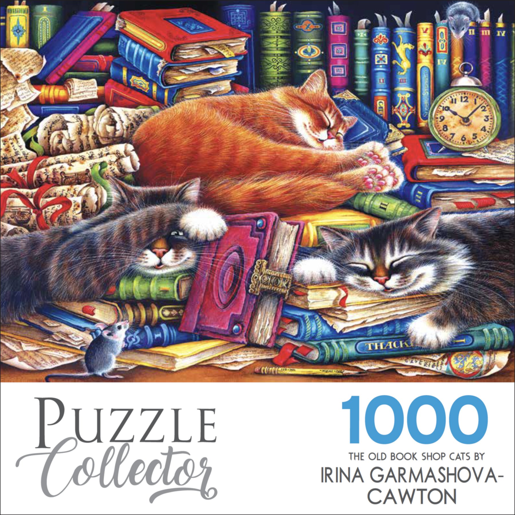 Cra-Z-Art Puzzle Collector 1000-Piece The Old Book Shop Cats Jigsaw Puzzle Cra-Z-Art