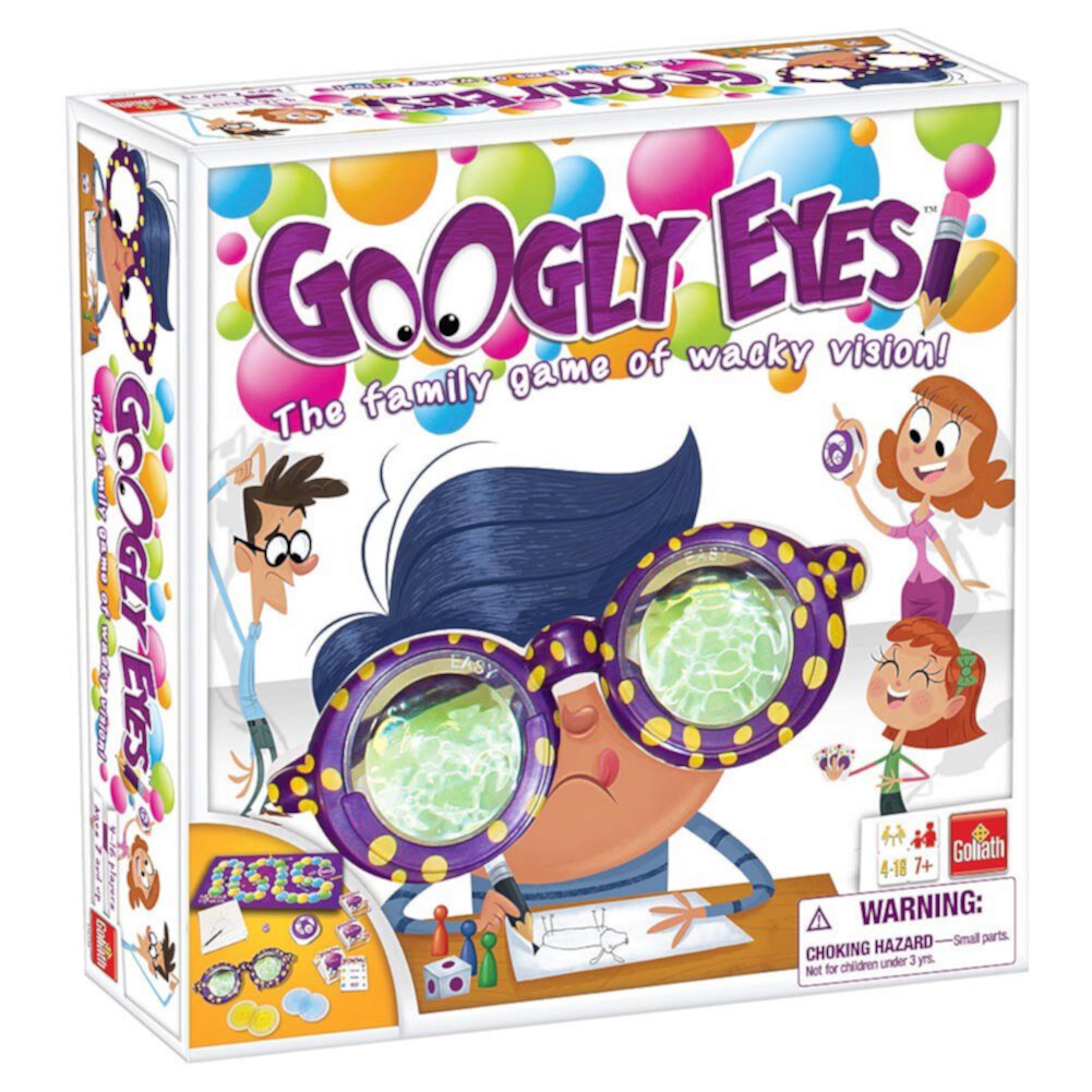 Goliath Googly Eyes Game - The Fast-Paced Family Game Where You Draw Wearing Vision-Altering Glasses! Goliath